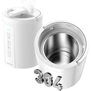 3L Stainless Steel Warm Mist Humidifier Filterless Whisper Quiet White